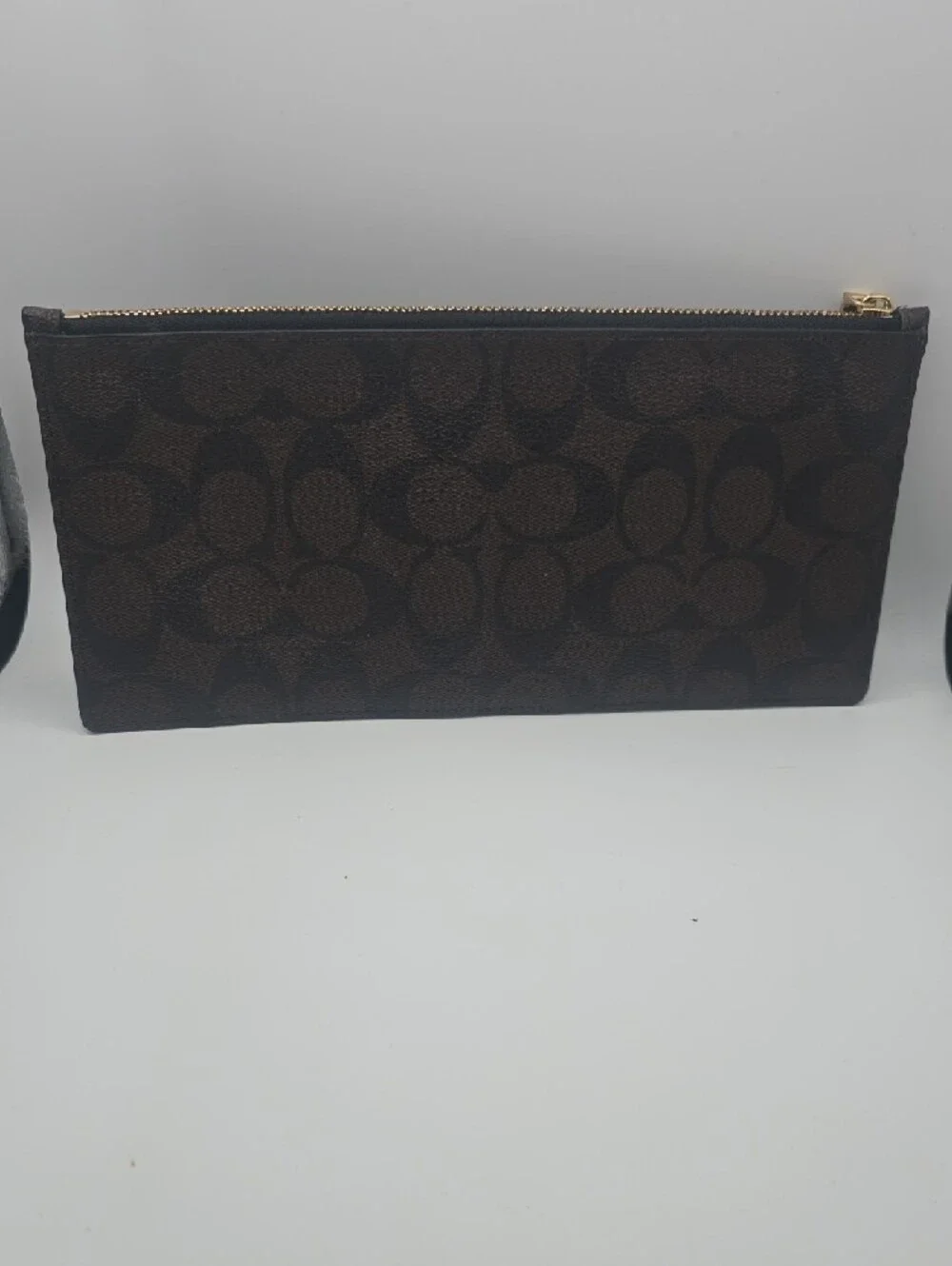 Coach Brown Signature Mono Long Zip Clutch/Phone Holder W Gold Hardware (NWOT)✨️ - Picture 11 of 11